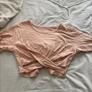 Women's Aerie Pink Tie Crop Top